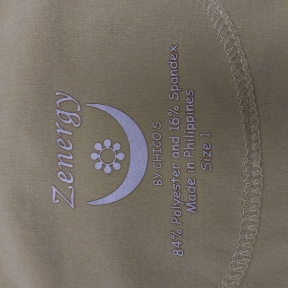 Zenergy By Chico's Sage Colored, 1 Pocket, Zip Up,  LIGHTWEIGHT, Jacket - Picture 8 of 11